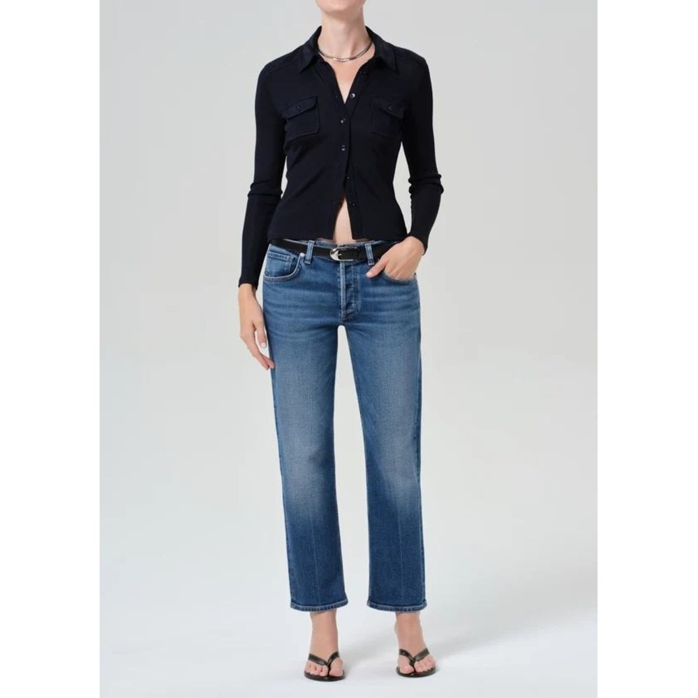NEW Citizens of Humanity Anissa Low Rise Straight Jeans Women 27 Blue Denim